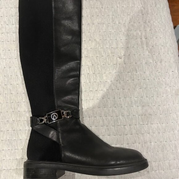 WISHBONE Ladies Tall Black Boots Size 10 - Picture 3 of 5